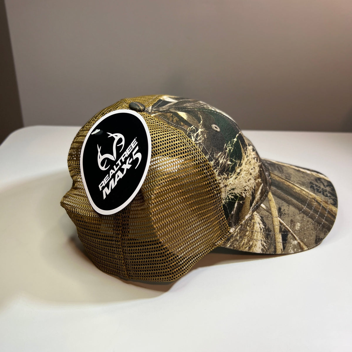 Richardson 111P Washed Printed Trucker Cap-Realtree Max5/Buc