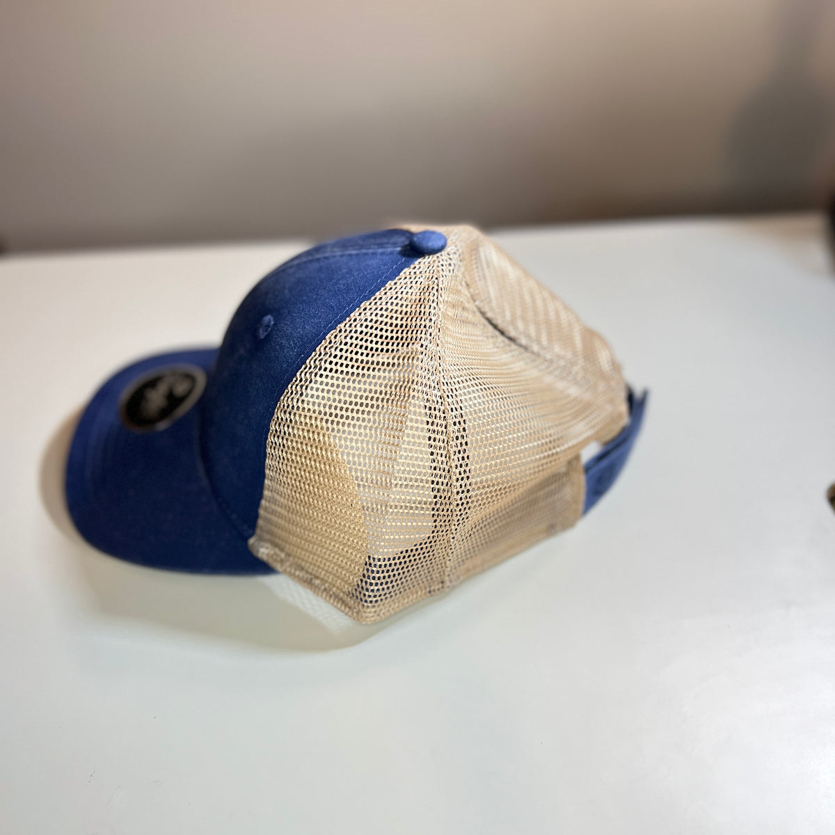 Outdoor Ladies Fit w/Ponytail Mesh Back - Navy/Tea Stain