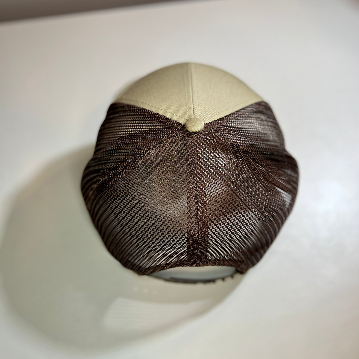 Richardson 168 7 Panel Flat Bill Trucker Hat - Khaki/Brown