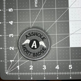 Asshole Merit Badge Patch - Gray/Black