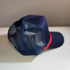 Cobra Rope Trucker Hat - Navy/ Red