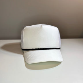 Cobra Rope Trucker Hat - White/ Black