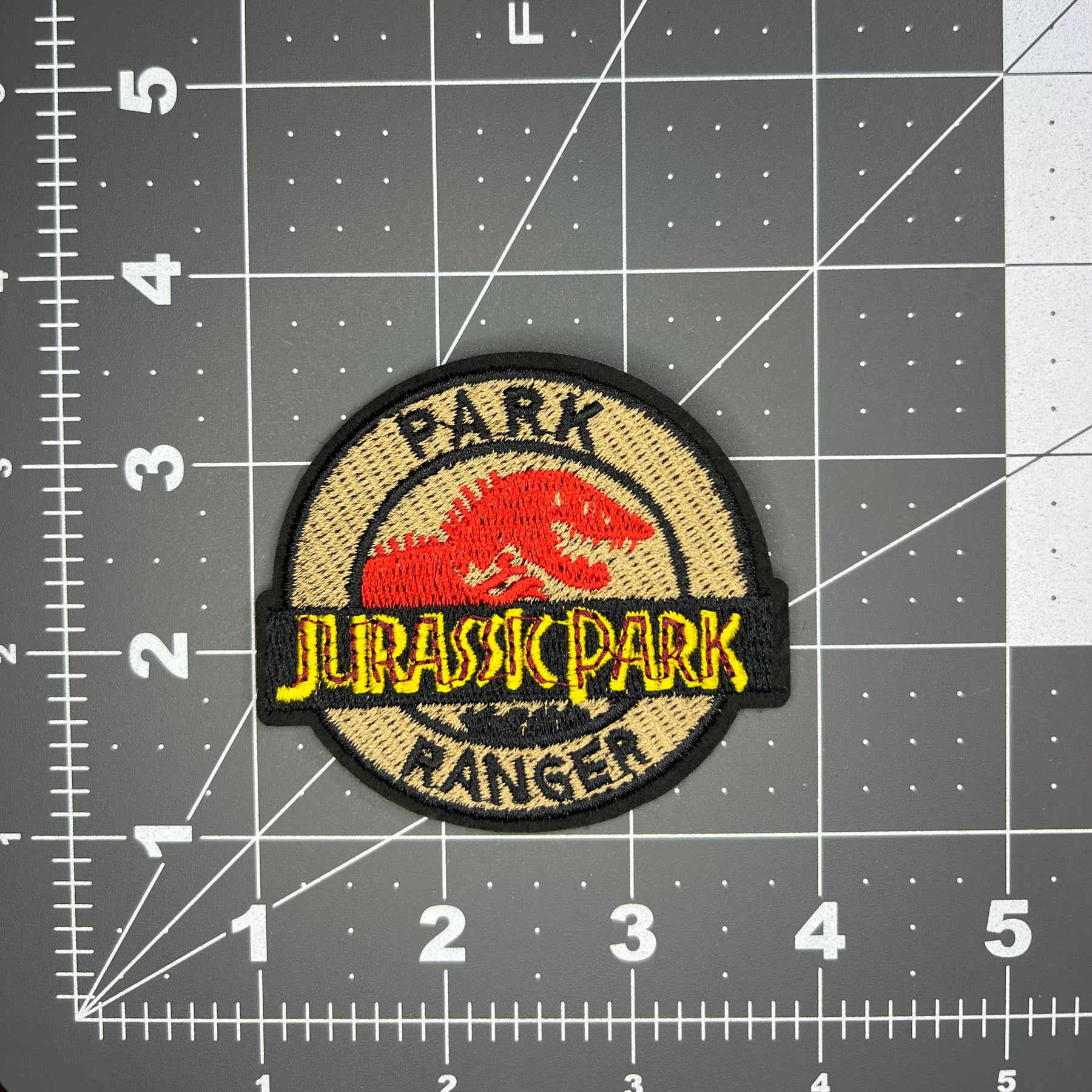 Jurassic Park Movie T-Rex Dinosaur Park Ranger Vintage Patch