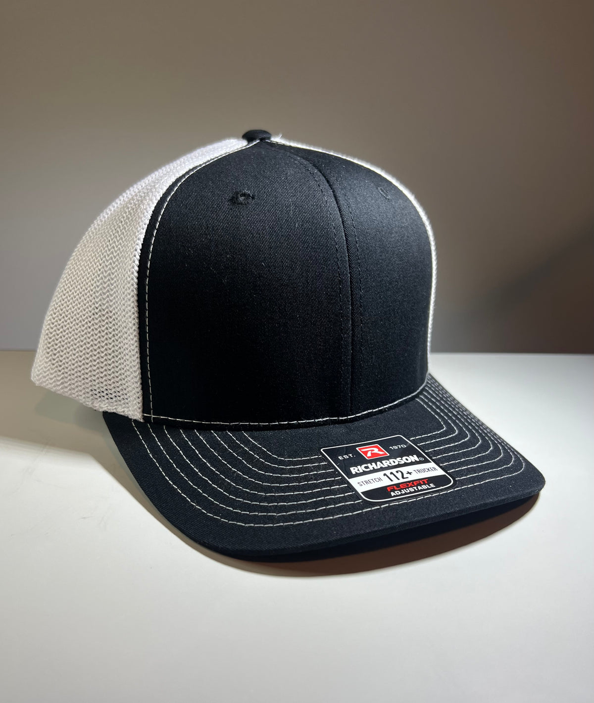 Richardson 112+ R-Flex Adjustable Trucker - Black/White