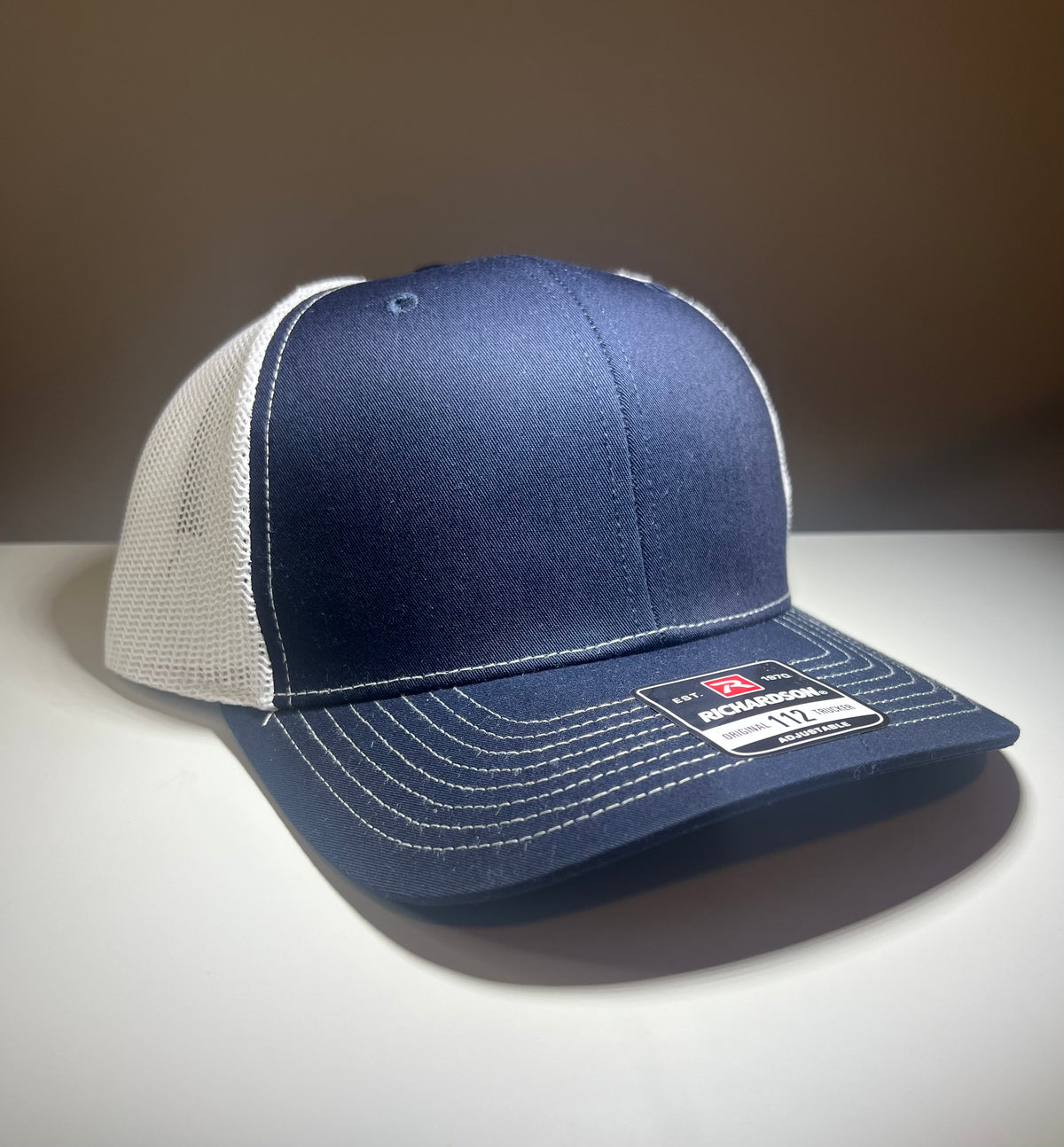 Authentic Richardson 112 Trucker 6 Panel Twill Mesh Back - Navy/White