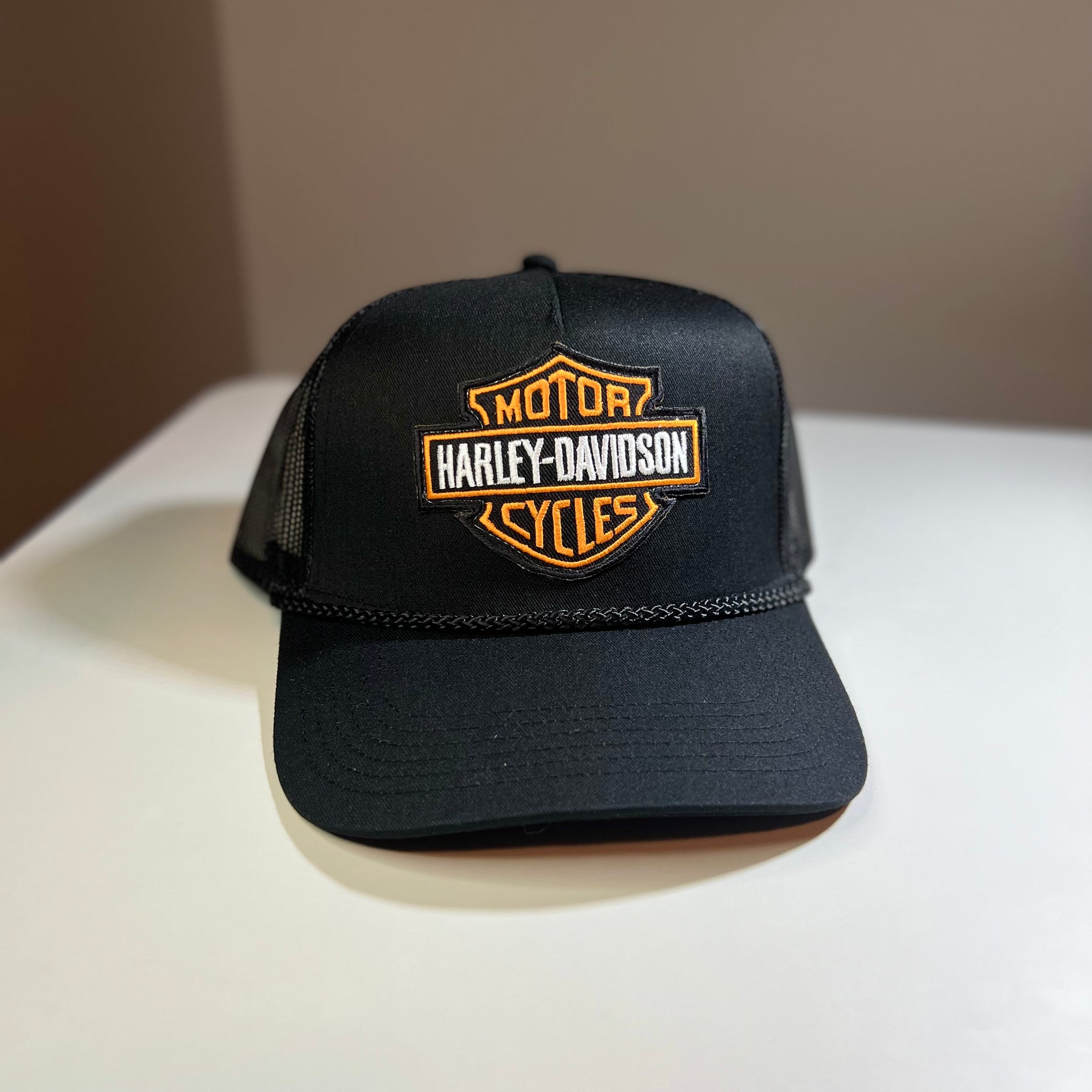 Otto-Cotton Twill High Crown Golf Style Mesh Back Harley-Davidson Trucker Hat