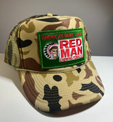 Cobra-5-Panel Camouflage 4" Foam Front Mesh Back Rare Vintage Red Man Tobacco