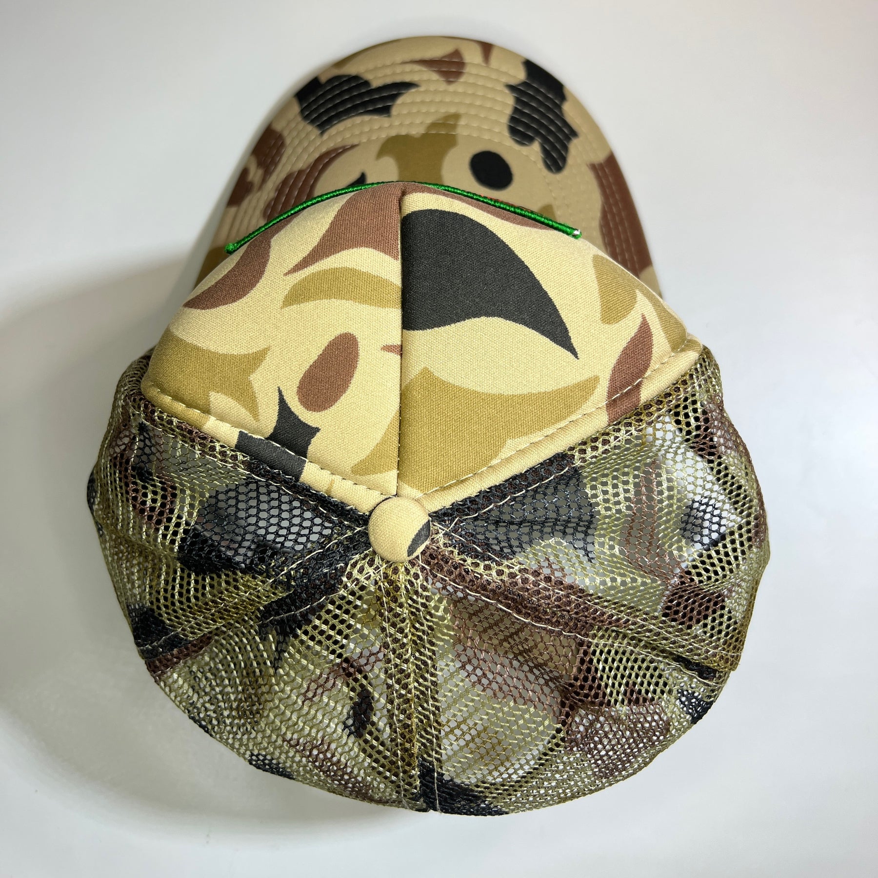 Cobra-5-Panel Camouflage 4" Foam Front Mesh Back Rare Vintage Red Man Tobacco