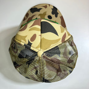 Cobra-5-Panel Camouflage 4" Foam Front Mesh Back Rare Vintage Red Man Tobacco